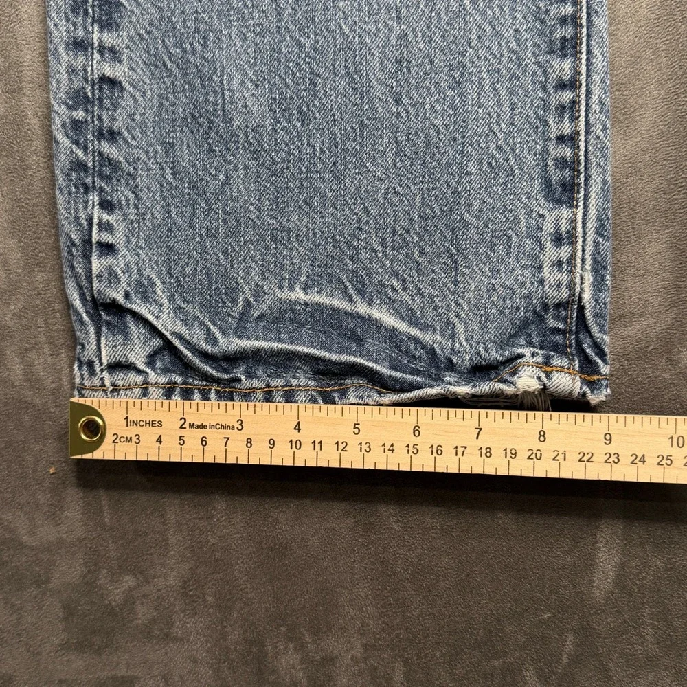 Abercrombie & Fitch Jeans Mens 31x30 Blue Light Wash Distressed Straight Leg Y2K